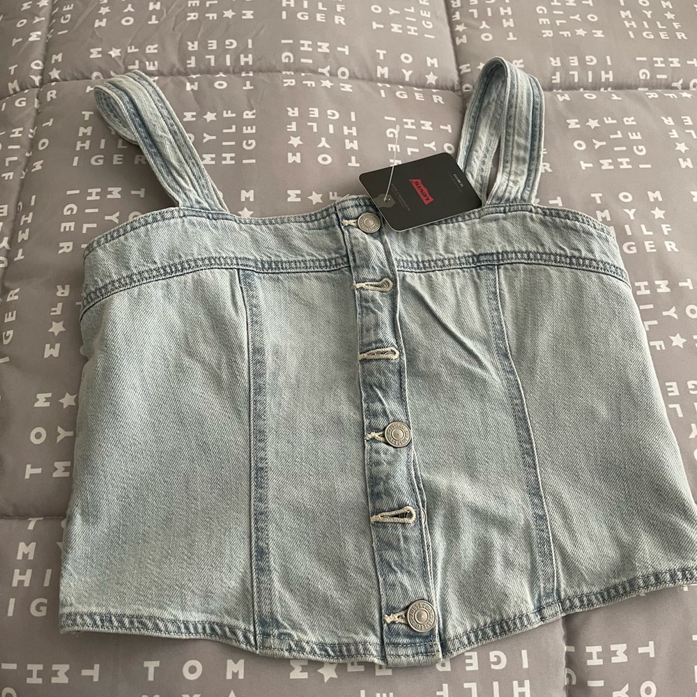 Levi’s Light Blue Denim Crop Top